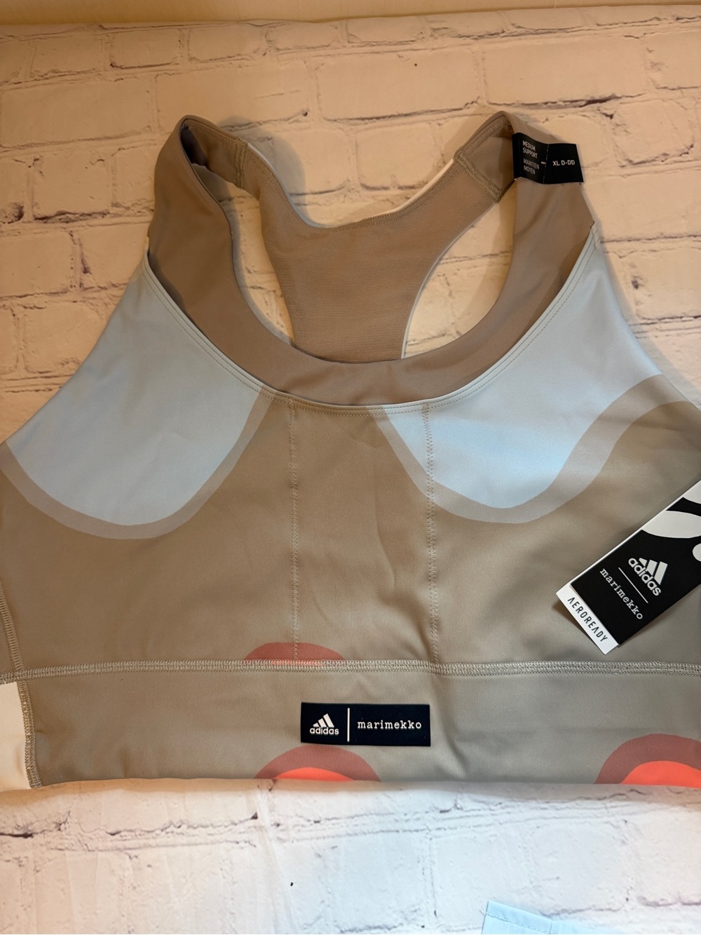 adidas x Marimekko Running Bra Orange HR8172 XLDD NWT